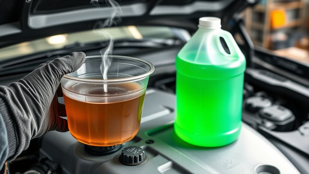 Checking discolored coolant and other signs of cooling-system trouble