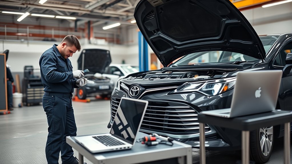 Toyota Camry showing warning signs that require professional misfire diagnosis