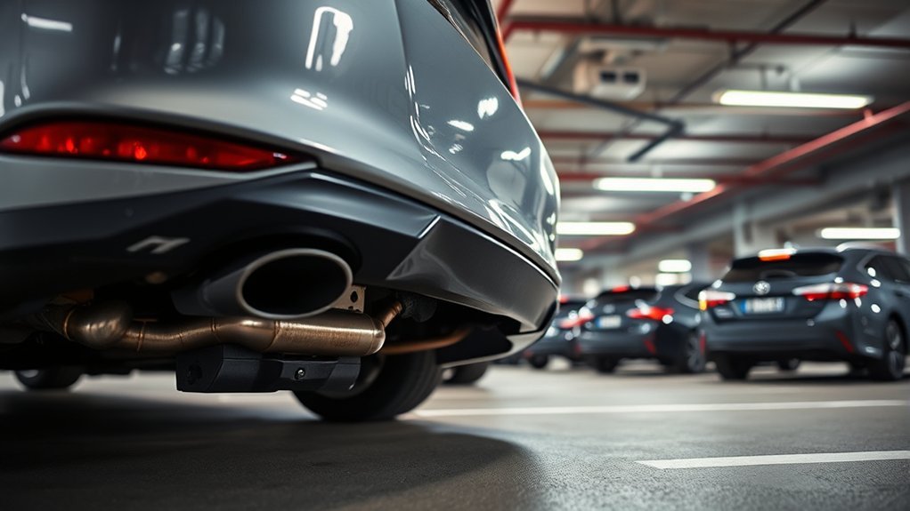 Toyota Camry parked in a visible area to deter catalytic converter theft