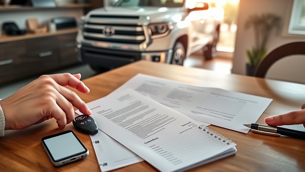 Toyota Tundra owner checking a safety recall notice