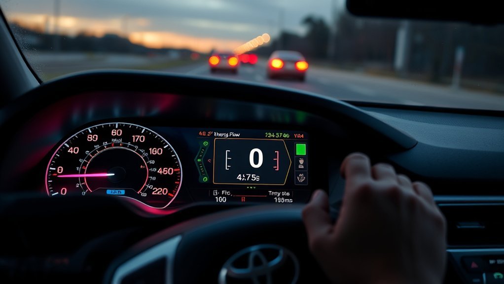 Toyota Camry hybrid battery charge gauge changing rapidly