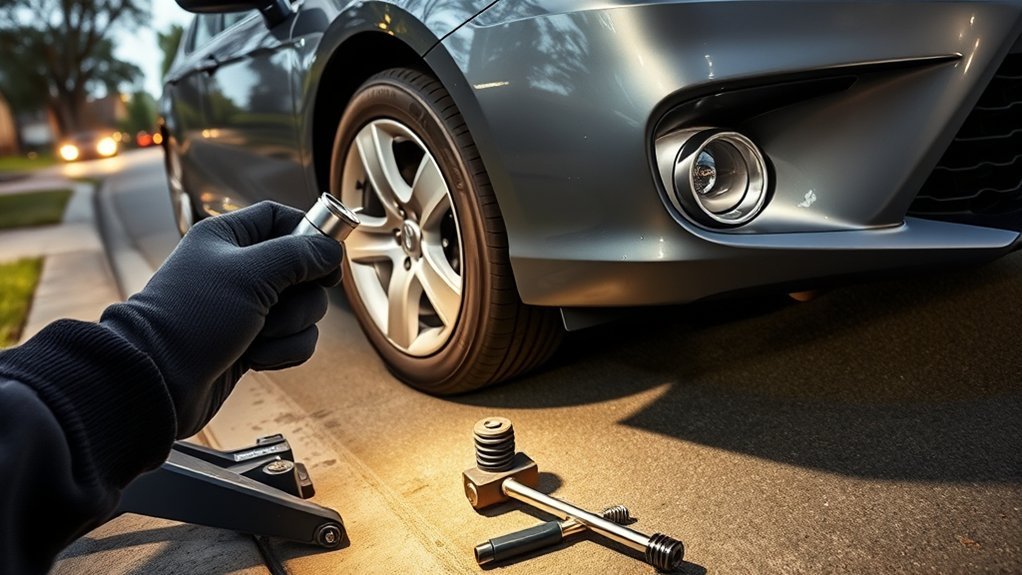 Professional inspection of a Toyota Camry suspension clunk over bumps