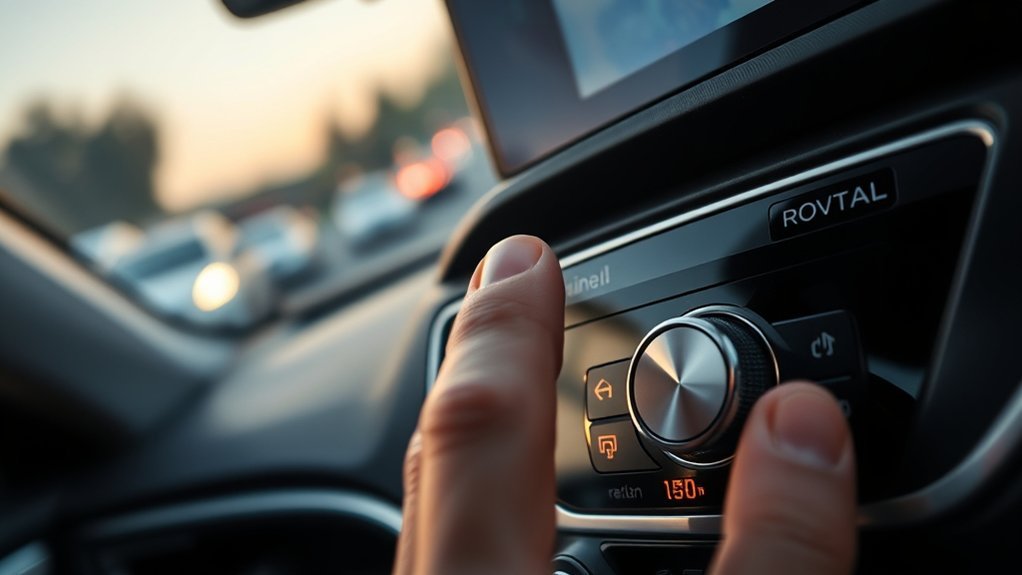 Toyota Camry driver switching between recirculation and fresh air modes
