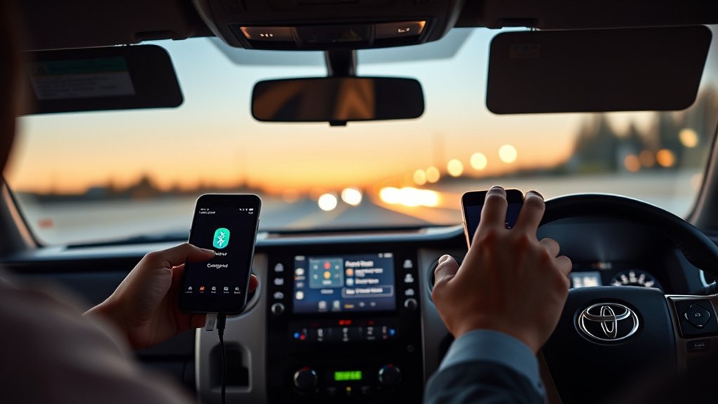 Using Android Auto as an alternative phone interface in a compatible Toyota Tundra