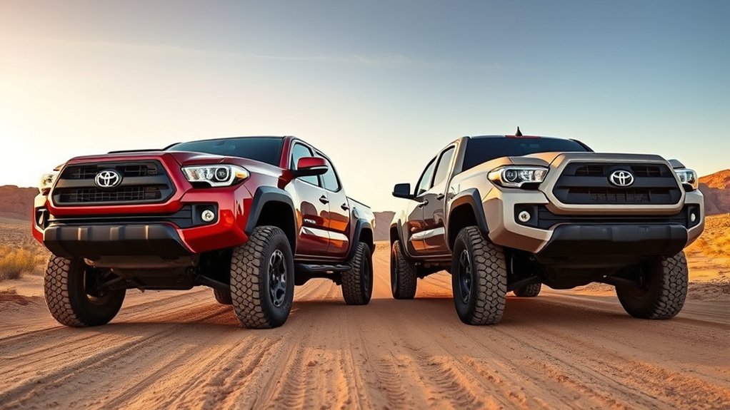 Evolution of Toyota Tacoma PreRunner models from earlier generations to the current TRD PreRunner