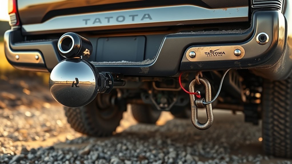 Vehicle-specific recovery point mounted to a Toyota Tacoma chassis