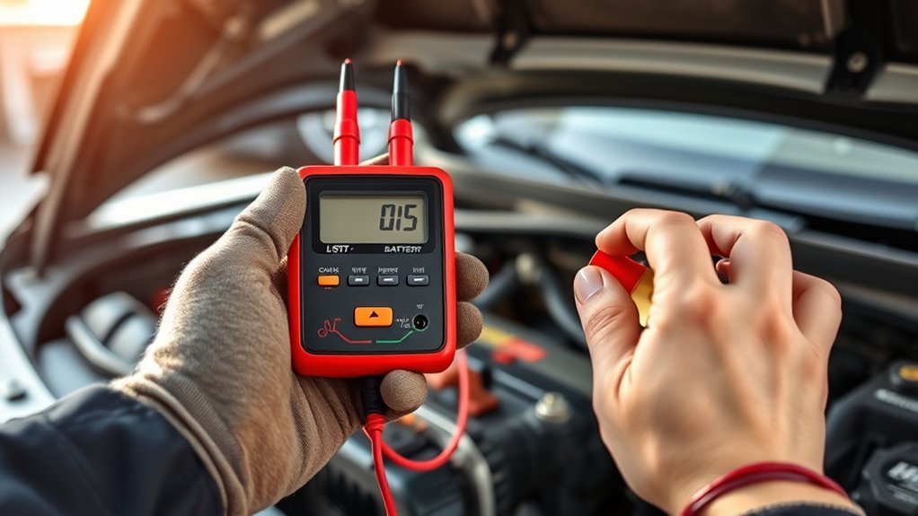 testing car battery voltage and health with a digital multimeter