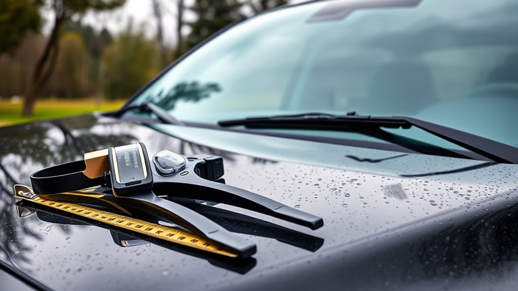 testing newly installed Toyota Tundra wiper blades