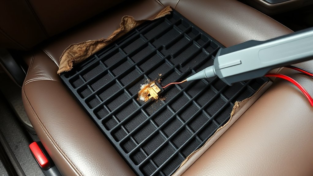 Testing a Toyota Camry seat heater circuit with a multimeter