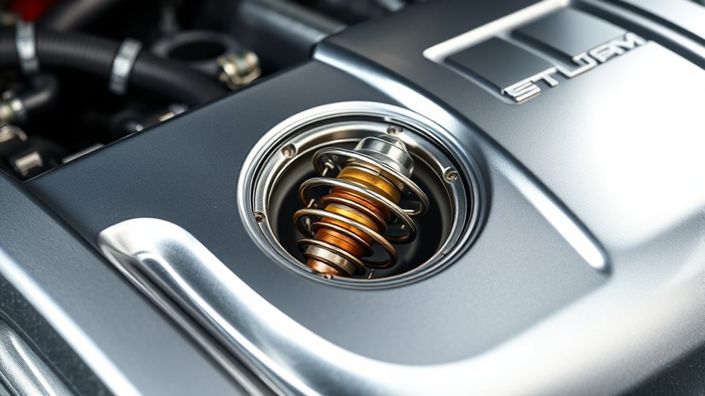 Toyota Camry thermostat regulating coolant flow and engine temperature