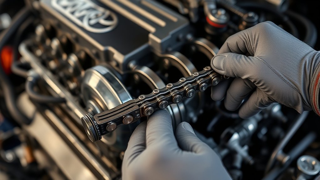 Toyota Camry engine timing chain maintenance illustration