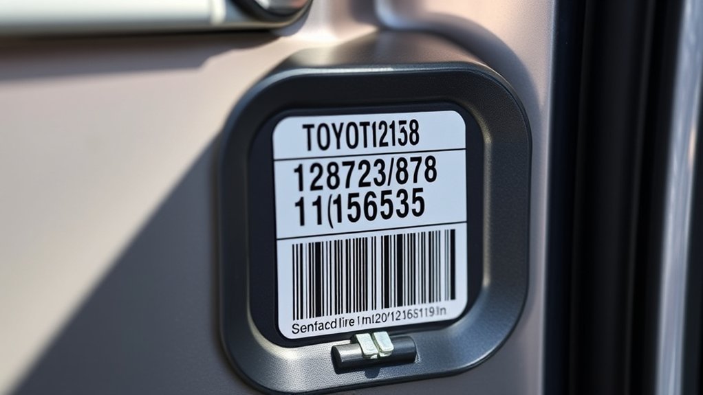 Toyota Tundra tire information label showing tire pressure and size specifications