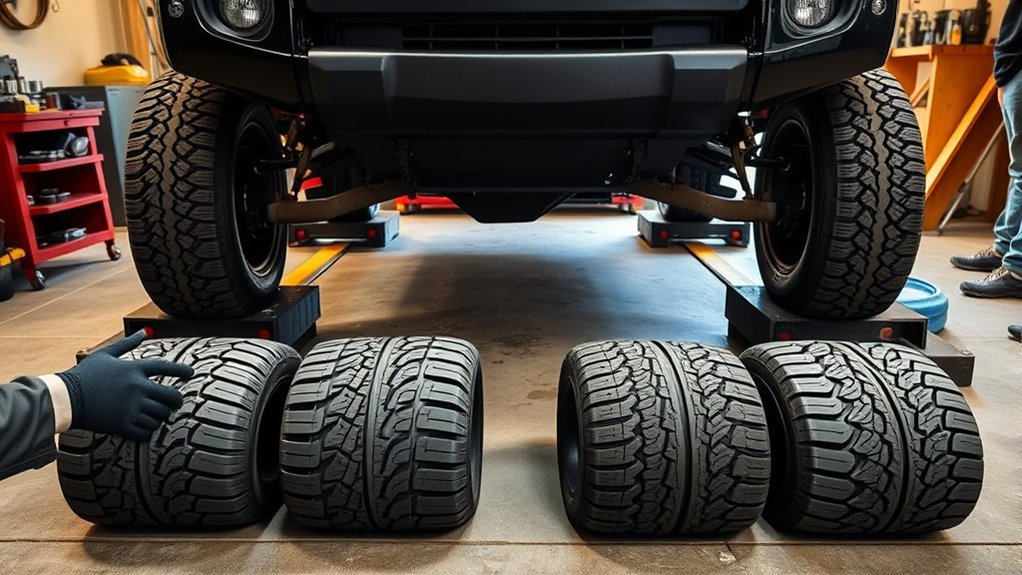 Tire rotation patterns for directional and non-directional Toyota Tacoma tires