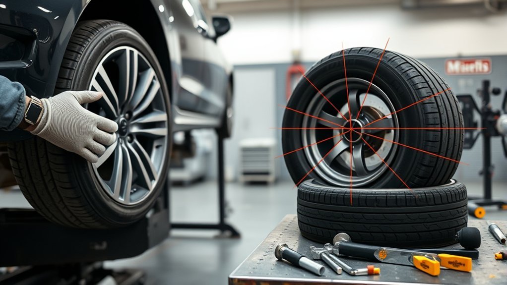 Comparison of tire rotation and wheel alignment services