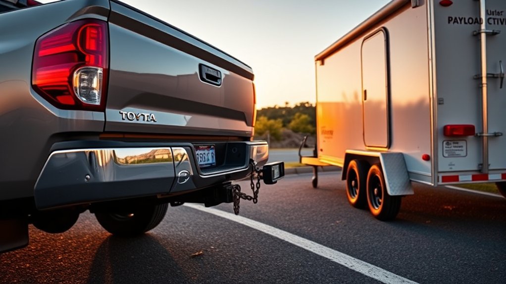 Toyota Tundra towing safety checklist for hitch, trailer brakes, tires, lights, and weight limits