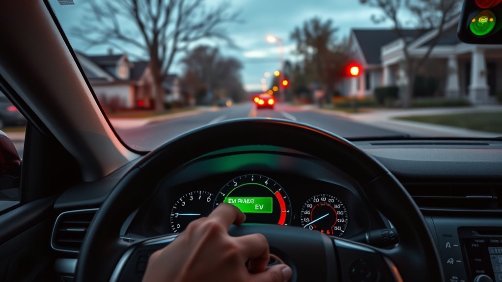 Toyota Camry Hybrid EV Mode controls and indicator