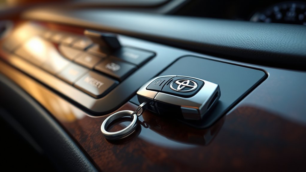 Toyota Camry immobilizer system authenticating a registered key