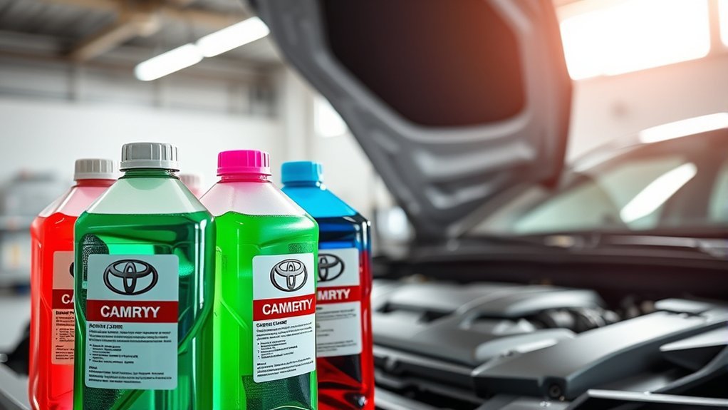 Toyota Camry coolant helping control engine temperature and protect the cooling system