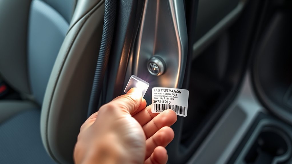 toyota paint code location