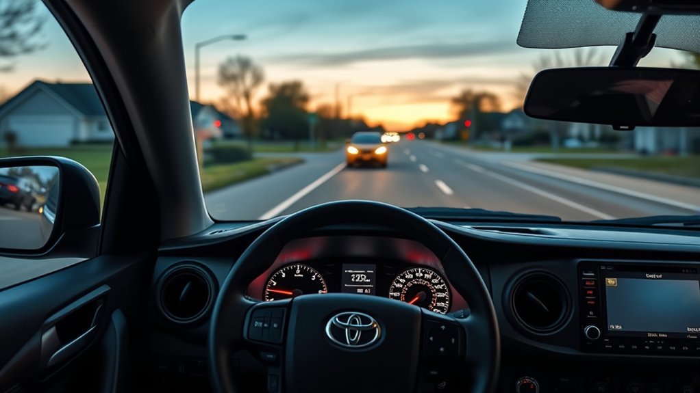 Toyota Safety Sense camera and radar features on a Tacoma