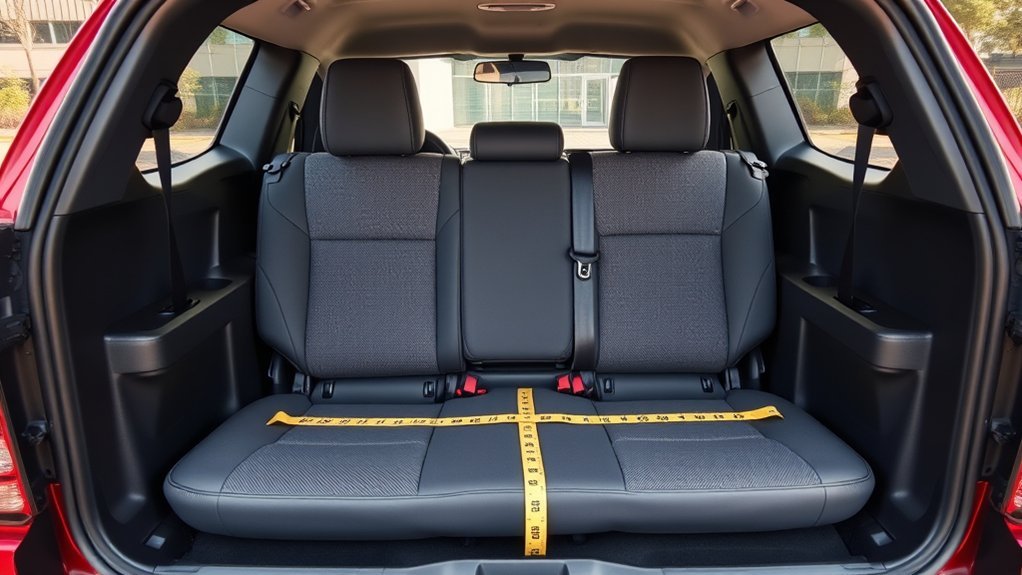 toyota tacoma rear seat dimensions