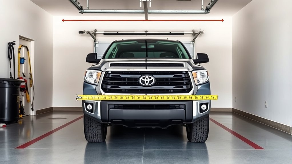 toyota tundra garage dimensions