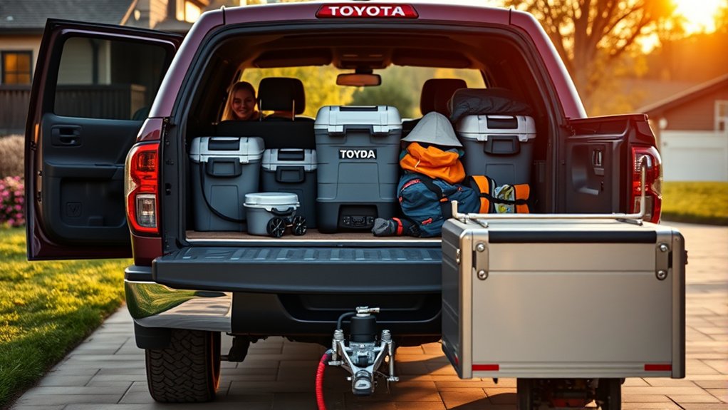 Toyota Tundra payload capacity and truck loading illustration