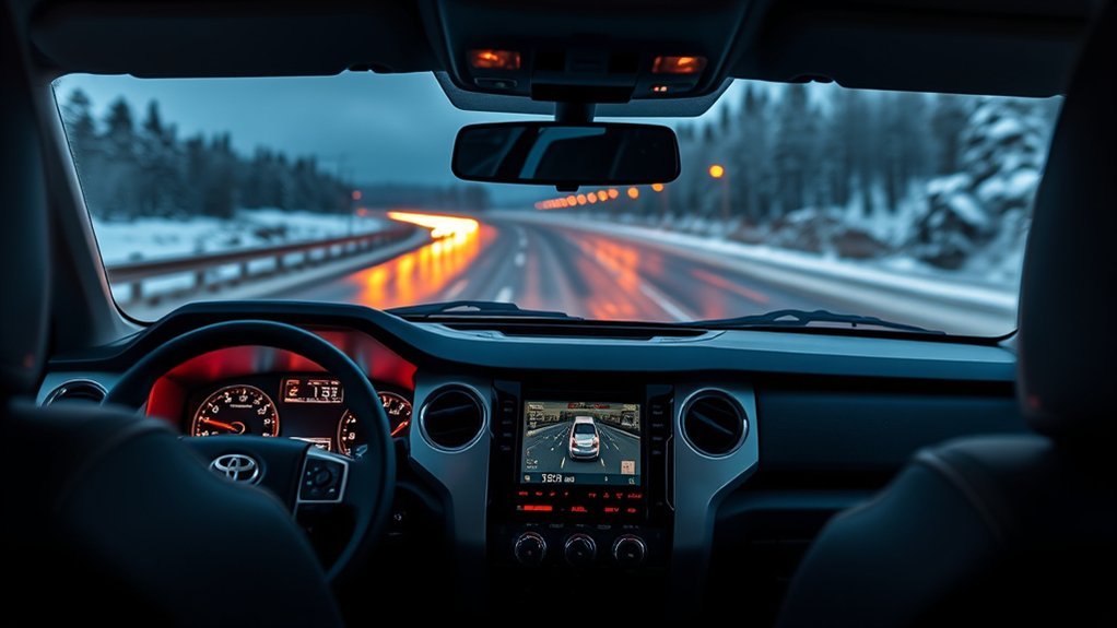 Toyota Tundra traction control and Vehicle Stability Control helping maintain grip