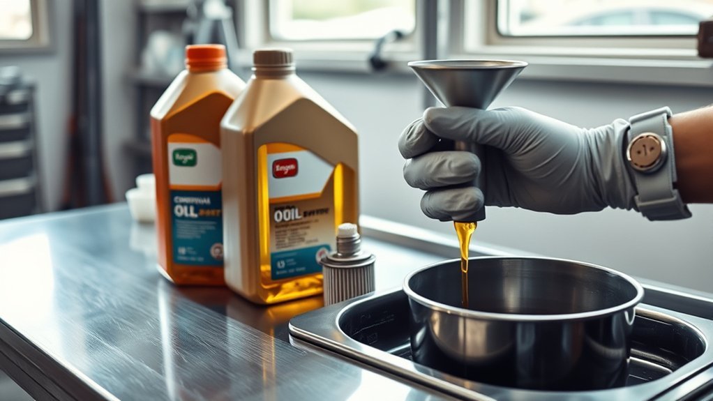 Changing an engine from conventional to synthetic oil