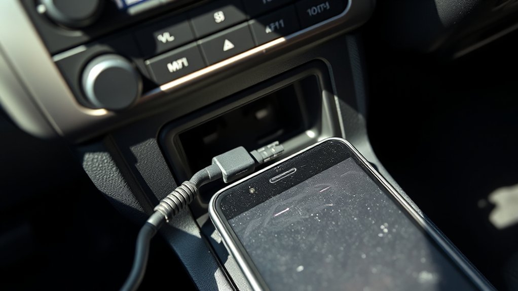 Checking a Toyota Tacoma USB port, phone, and data cable for connection problems