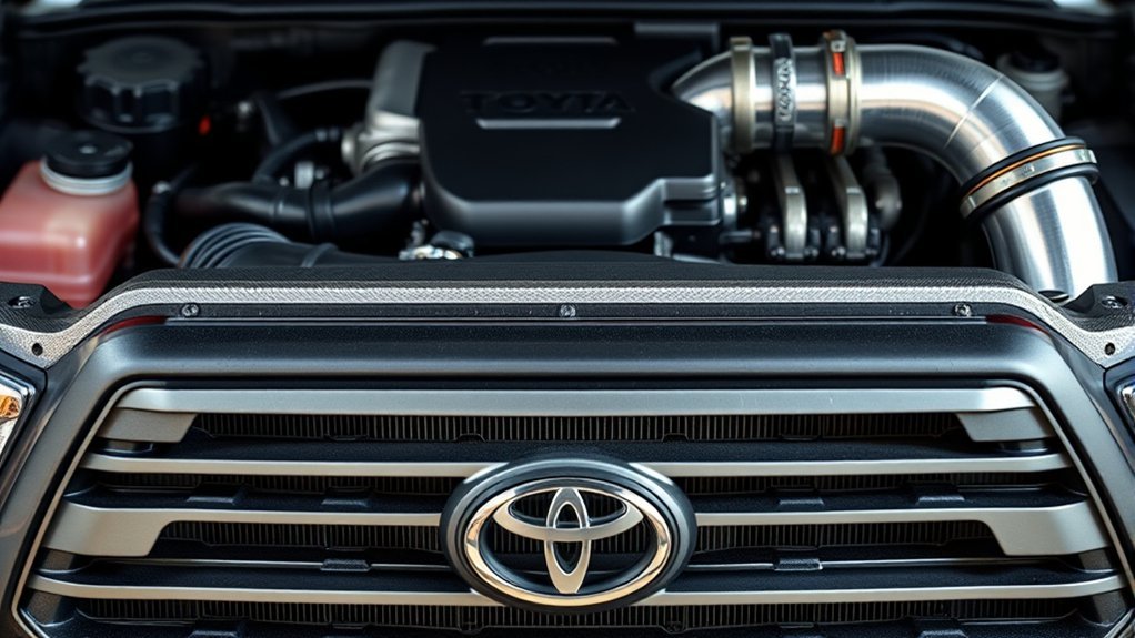 Turbocharged Toyota Tacoma engine airflow and intercooler cooling
