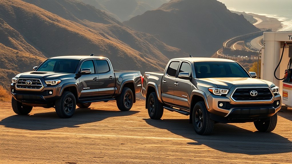 Toyota Tacoma V6 driving on rough terrain