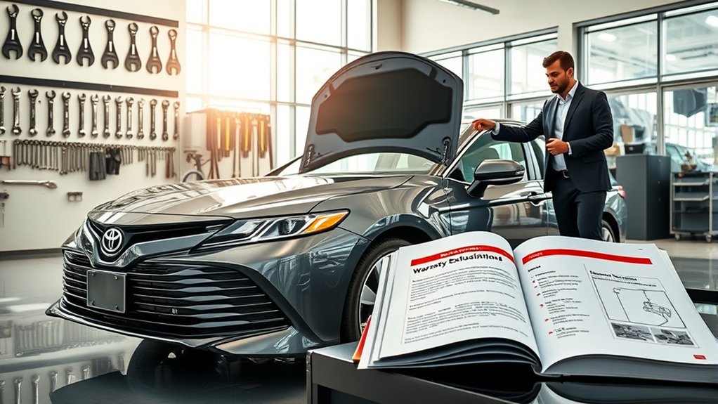 Common Toyota Camry factory warranty exclusions and limitations