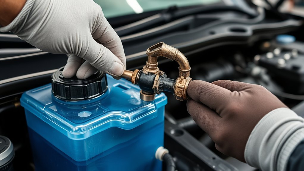 Toyota Camry windshield washer fluid maintenance and nozzle cleaning