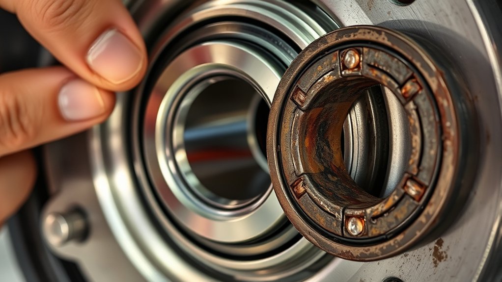 Common causes of Toyota Camry wheel bearing failure, including impacts, corrosion, and installation errors