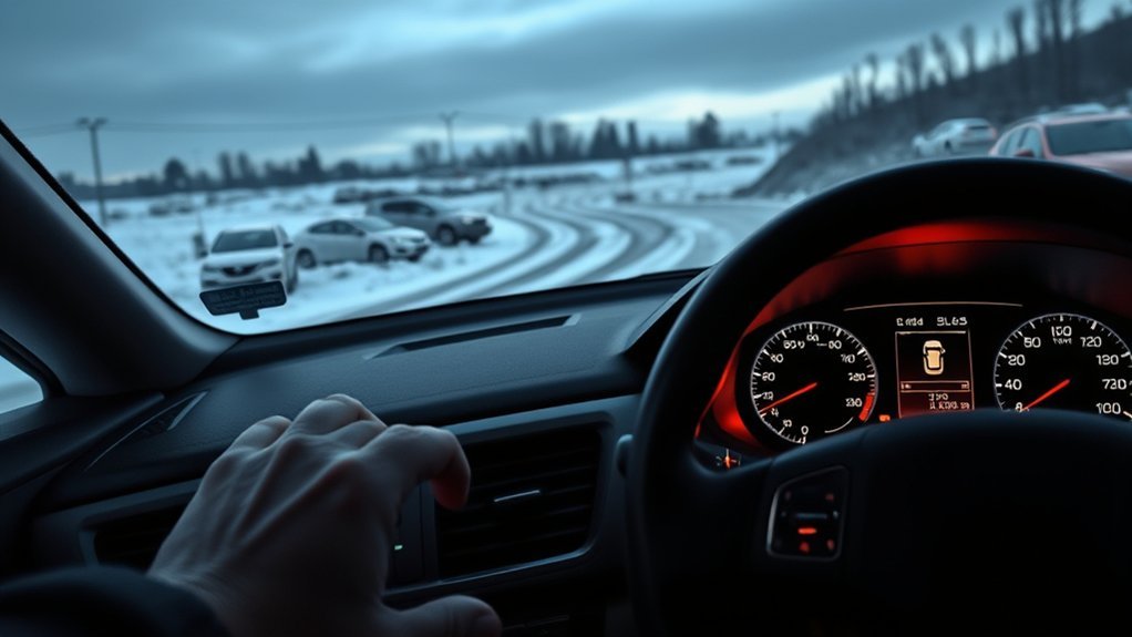 Driver selecting a vehicle stability control mode for deep snow or off-road use