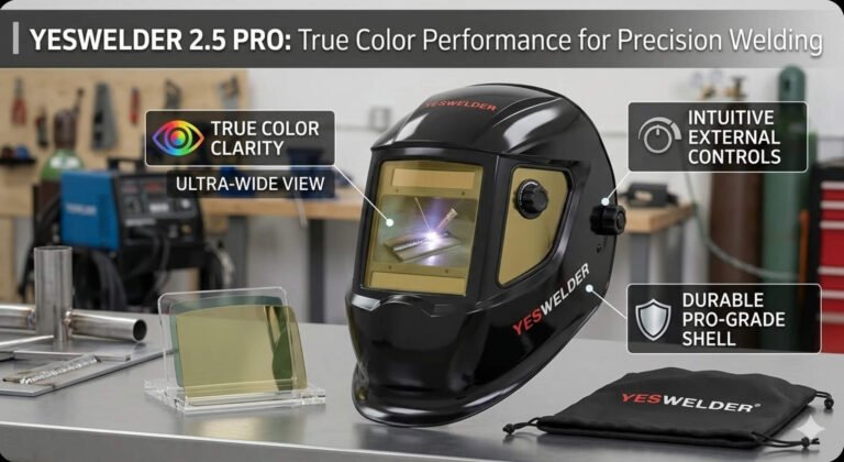 YESWELDER Auto Darkening Welding Helmet with 180° Panoramic Side View
