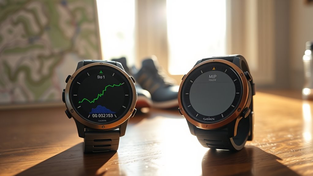 Garmin AMOLED vs MIP display comparison for outdoor and daily use