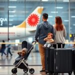 carrying stroller on air india