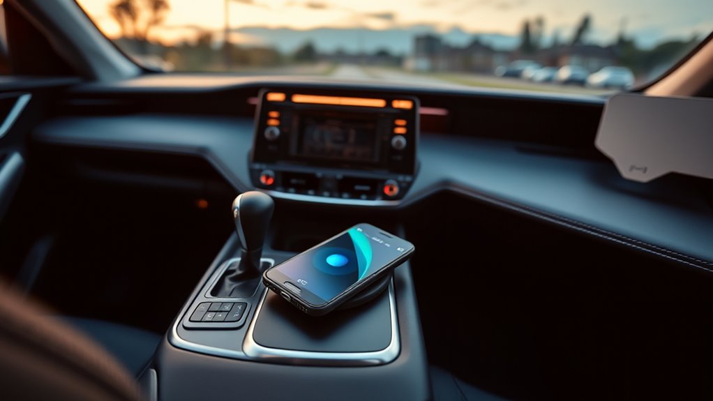 center console wireless charger