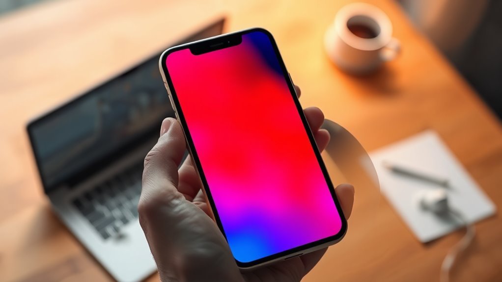change iphone screen colors