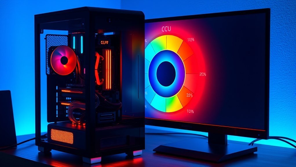 cpu temperature usage percentage