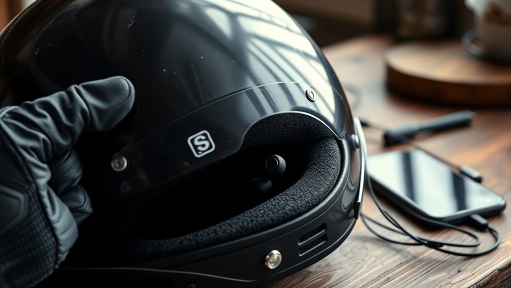 crash helmet earbud guide