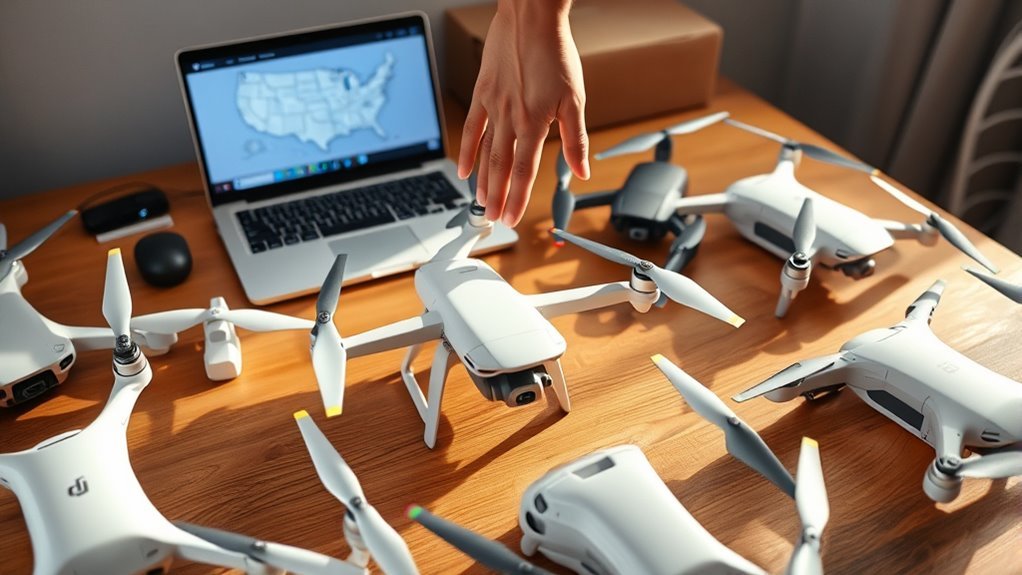 dji drones available vs blocked