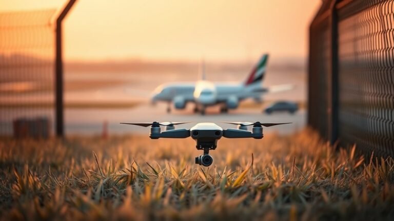 drone lands near airport