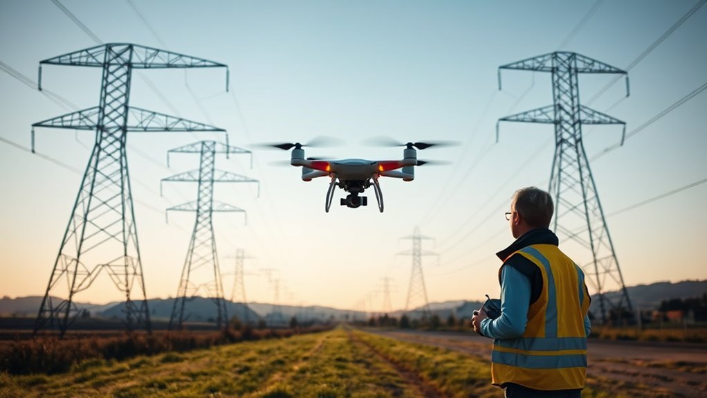 drones power lines safety