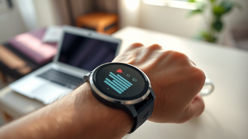 Person checking their Garmin Body Battery energy score on a smartwatch