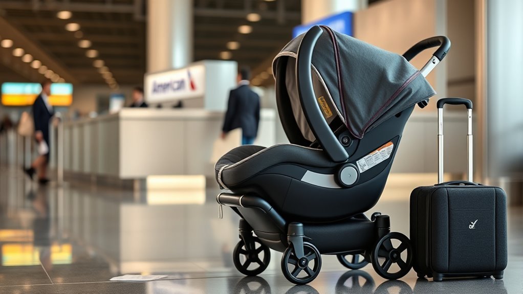 free checked stroller car seat