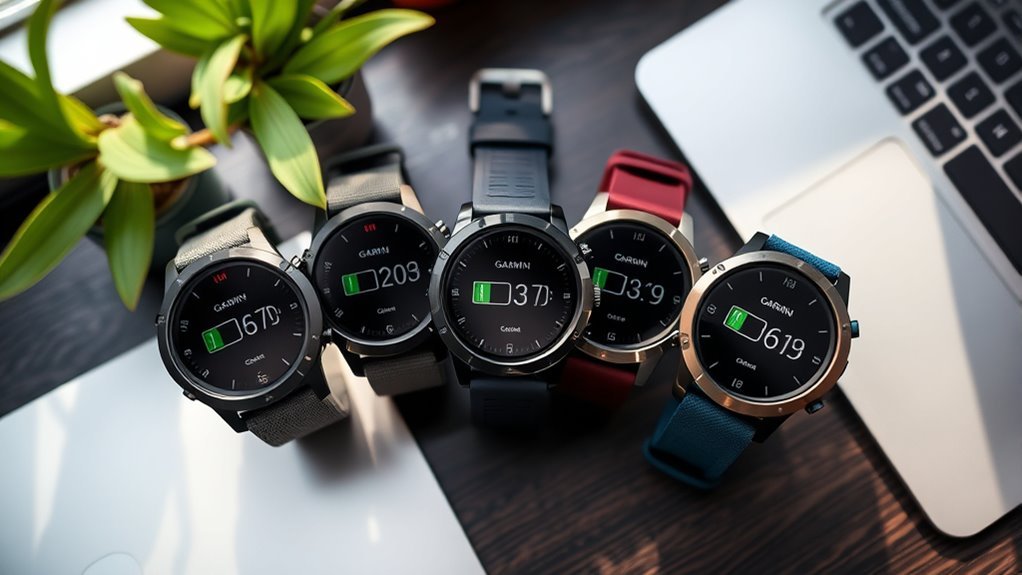 garmin watch battery life comparison