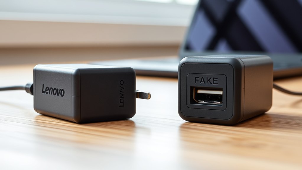 genuine lenovo charger identification